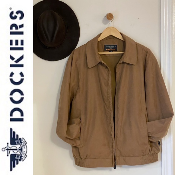 DOCKERS stain defender light fall jacket in camel, Sz L - Picture 8 of 15